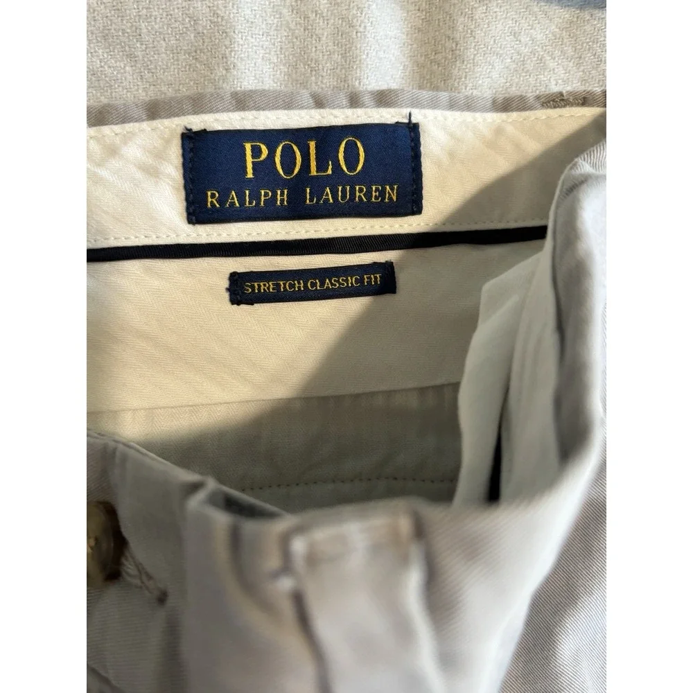 Polo Ralph Lauren Stretch Classic Fit Straight Leg Pant Zip Pockets‎ Size 32x30